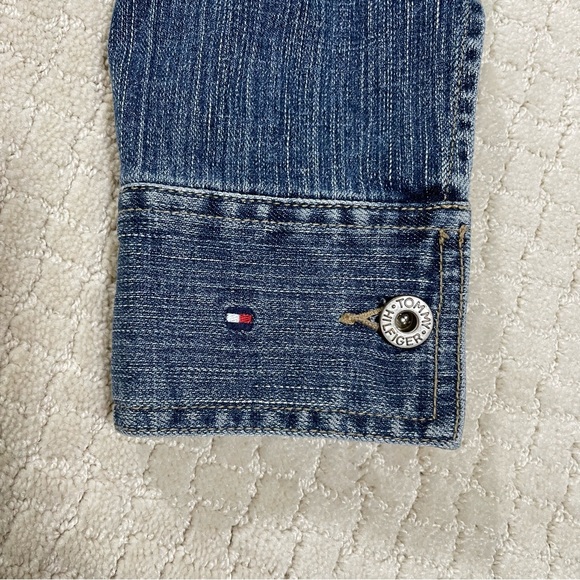 Tommy Hilfiger Women’s Denim Button Up Jacket Size Lg - Picture 6 of 7